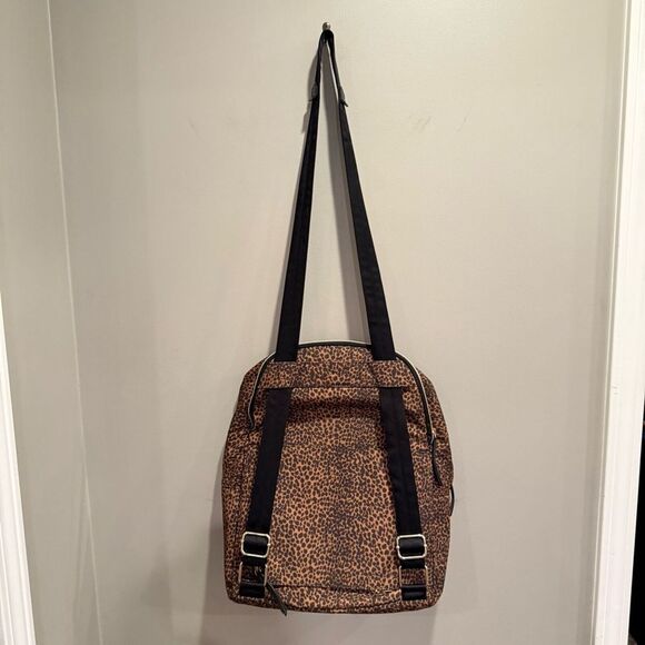 Stella & Dot Leopard Animal Print Lady Boss Backpack Mobwife Travel Laptop Bag - Picture 6 of 16